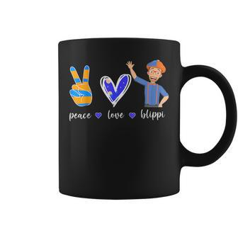 Peace Love Funny Lover For Men Woman Kids Blippis Coffee Mug | Mazezy