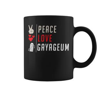 Peace Love Gayageum Instrument Korean Gayageum Players Coffee Mug | Mazezy