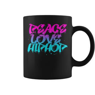 Peace Love Hip Hop Graffiti Retro Rap Music Coffee Mug - Seseable