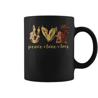 Peace Love Locs Black History Month African Woman Coffee Mug - Thegiftio UK