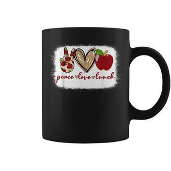Peace Love Lunch Funny Lunch Lady Cafeteria Crew Coffee Mug - Thegiftio UK