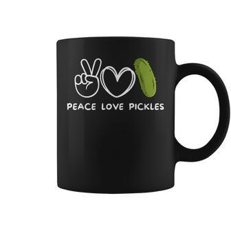 Peace Love Pickles Retro Pickles Lover Food Lover Coffee Mug - Thegiftio UK