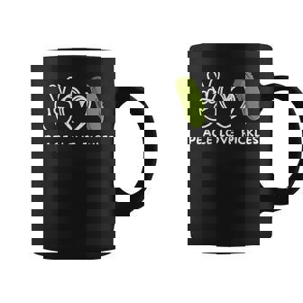 Peace Love Pickles Retro Pickles Lover Food Lover Coffee Mug - Thegiftio UK