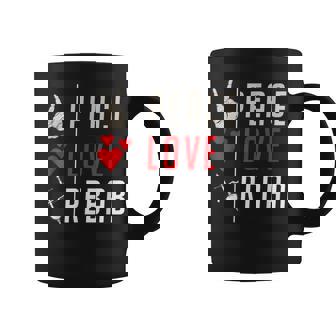 Peace Love Rebab Instrument Rebab Stringed Music Instrument Coffee Mug | Mazezy