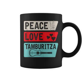 Peace Love Tamburitza Music Instrument Tamburitza Players Coffee Mug | Mazezy