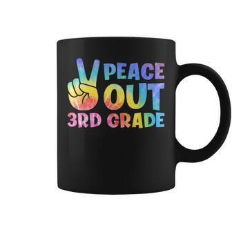 Peace Out 3Rd Grade Graduate Tie Dye Last Day Of School Coffee Mug