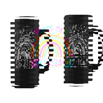 Peace Out 3Rd Grade Rainbow Last Day Of School Tie Dye Coffee Mug | Mazezy