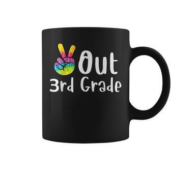 Peace Out 3Rd Grade Tie Dye Graduation Class Of 2023 Coffee Mug