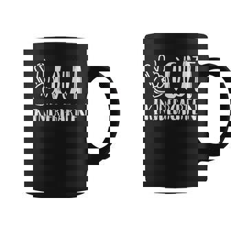 Peace Out Kindergarten Graduation Outfit Last Day Of School Coffee Mug | Mazezy