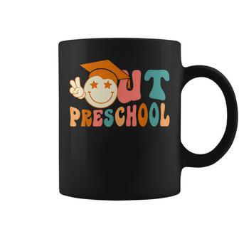 Peace Out Prek Retro Groovy Prek Graduation Class Of 2023 Coffee Mug | Mazezy