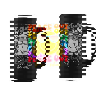 Peace Out Preschool Graduation Kids Smile Retro Face Coffee Mug | Mazezy