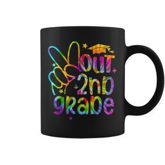 Peace Out Second 2Nd Grade Happy Last Day Of School Tie Dye Coffee Mug | Mazezy