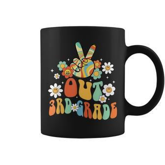 Peace Out Third Grade Groovy Student Graduation Gifts Coffee Mug | Mazezy
