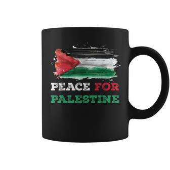 Peace For Palestine Palestine Flag Coffee Mug - Monsterry AU