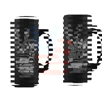 Peace Sign American Flag Vintage Usa Coffee Mug - Monsterry