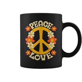 Peace Sign Love 60S 70S 80S Hippie Floral Halloween Girls Coffee Mug - Monsterry CA