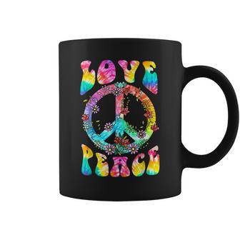 Peace Sign Love T 60S 70S Tie Dye Hippie Costume Coffee Mug - Monsterry DE