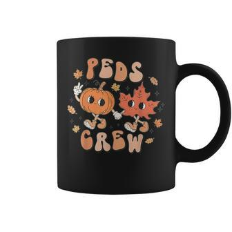 Peds Crew Pumpkin Thanksgiving Fall Pediatric Nurse Retro Coffee Mug - Thegiftio UK