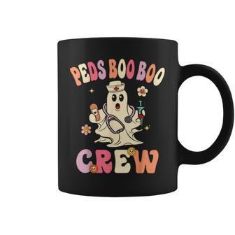 Peds Nurse Boo Crew Retro Halloween Pediatric Nurse Coffee Mug | Mazezy