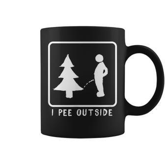 I Pee Outside Sarcastic Camping For Campers Coffee Mug | Mazezy