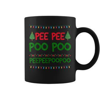 Pee Pee Poo Poo Ugly Christmas Sweater Coffee Mug - Seseable