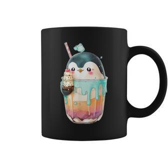 Penguin Cute Boba Tea Milk Kawaii Penguin Animal Lover Coffee Mug | Mazezy