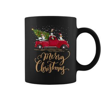 Penguin Driving Christmas Tree Red Truck Penguin Christmas Coffee Mug | Mazezy