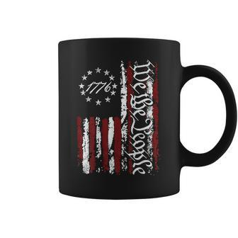 We The People Patriotic 1776 American Flag 4Th Of July Retro Coffee Mug - Seseable