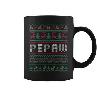 Pepaw Ugly Sweater Christmas Family Matching Pajama Coffee Mug - Seseable