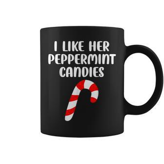I Like Her Peppermint Candies Christmas Couples Matching Coffee Mug - Thegiftio UK