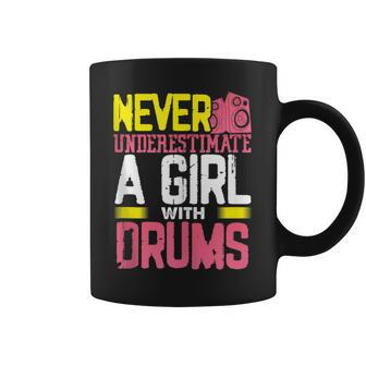 Percussionist Never Underestimate A Girl With Drums Coffee Mug - Monsterry AU