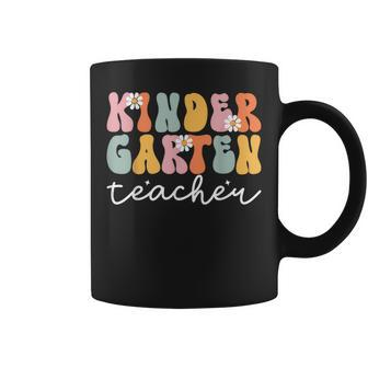 Personalized Groovy Kindergarten Teacher First Day Of School Coffee Mug | Mazezy