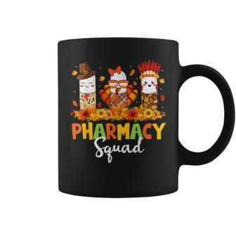 Pharmacy Squad Turkey Thanksgiving Pumpkin Fall Pharm Tech Coffee Mug - Seseable