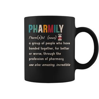 Pharmily Pharmacy Squad Pharmacist Licensed Druggists Coffee Mug | Mazezy