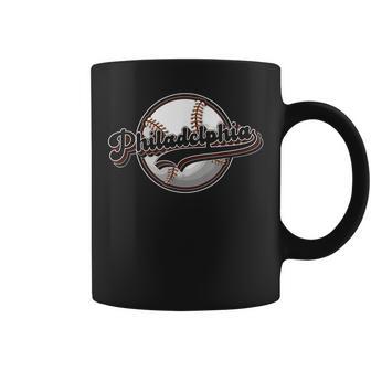 Philly Cityscape Baseball Philadelphia Skyline Retro Vintage Coffee Mug | Mazezy