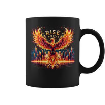 Phoenix Fire Mythical Bird Inspirational Motivational Coffee Mug | Mazezy AU