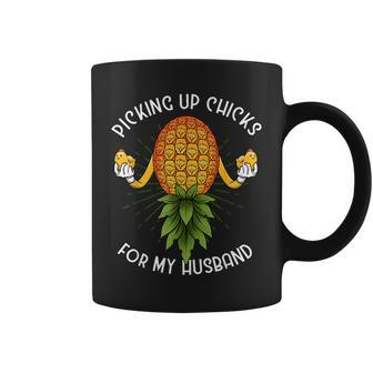 Picking Up Chicks For Husband Swinger Upside Down Pineapple Coffee Mug - Monsterry
