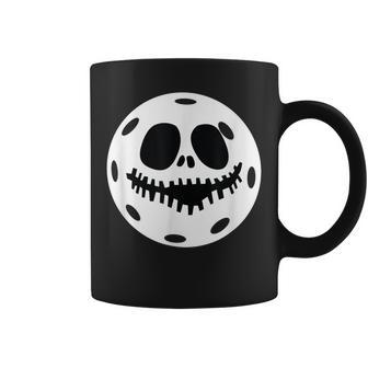 Pickleball Halloween Horror Scary Skull Coffee Mug - Seseable