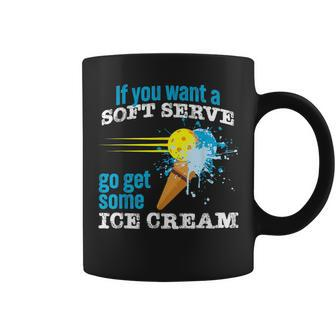 Pickleball Soft Serve Ice Cream Slam Funny Pickleball Coffee Mug | Mazezy AU