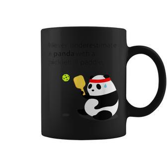 Pickleball Never Underestimate A Panda Coffee Mug - Seseable