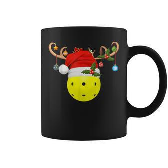 Pickleball Xmas Reindeer Santa Hat Pickleball Christmas Coffee Mug - Thegiftio UK