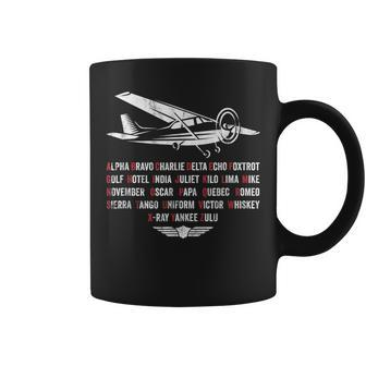 Pilot Phonetic Alphabet C172 Airplane Coffee Mug | Mazezy