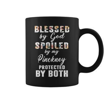 Pinckney Name Gift Blessed By God Spoiled By My Pinckney Coffee Mug - Seseable