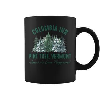 Pine Tree Vermont Always A White Christmas Tree Holiday Coffee Mug | Mazezy