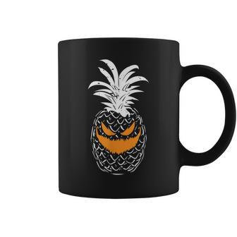 Pineapple Pumpkin Spooky Scary Monster Halloween Coffee Mug | Mazezy AU