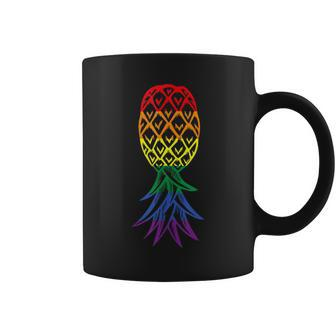 Pineapple Upside Down Cute Rainbow Lgbt Singer Coffee Mug | Mazezy UK