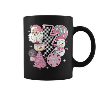 Pink Christmas Retro Santa Disco Snowman Groovy Xmas Coffee Mug - Thegiftio UK