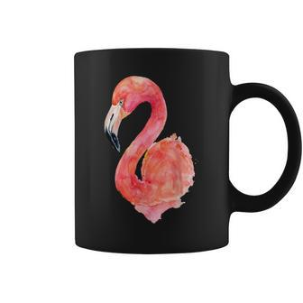 Pink Flamingo Watercolor Summer Pretty Bird Boho Coffee Mug | Mazezy