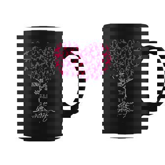 Pink Ribbon Tree Heart Breast Cancer Support Family Coffee Mug - Thegiftio UK