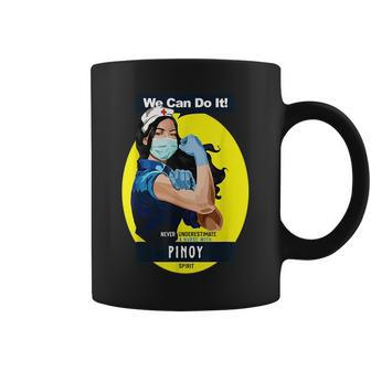 Pinoy Rosie Riveter Nurse Never Underestimate Can Do It Coffee Mug - Seseable